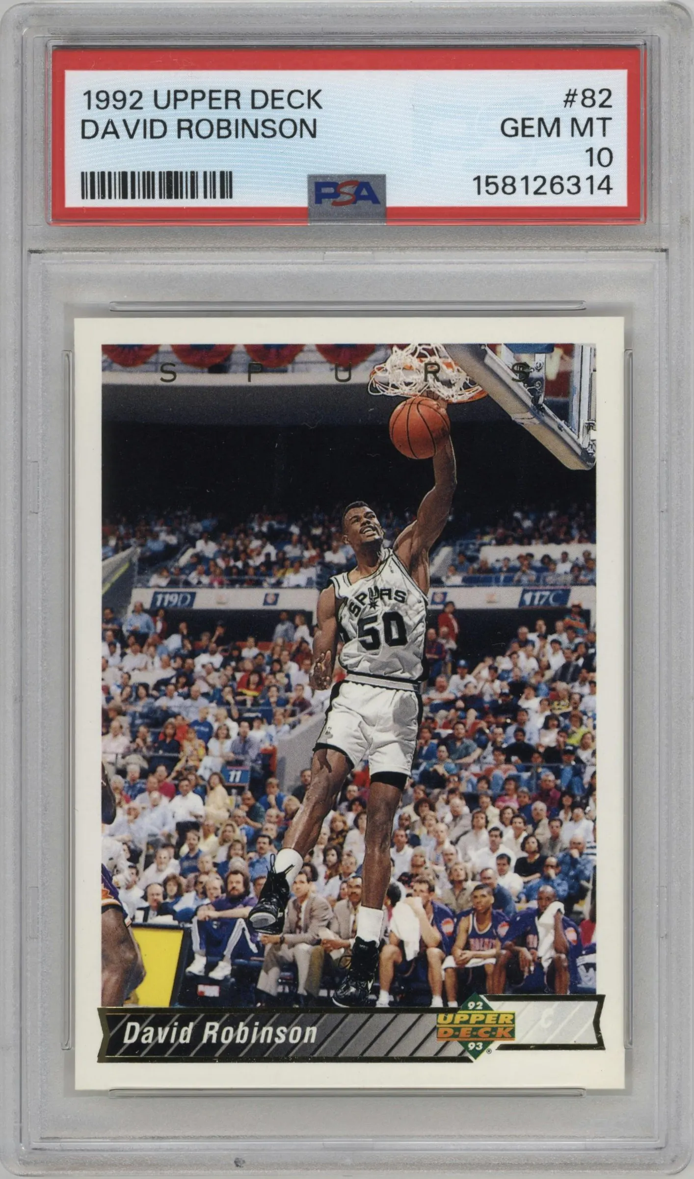 1992 Upper Deck David Robinson #82 PSA 10