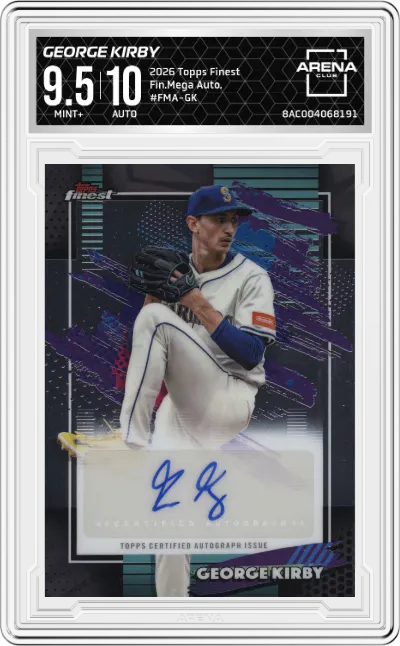 2026 Topps Finest Fin.Mega Auto. George Kirby #FMA-GK ARENA CLUB 9.5