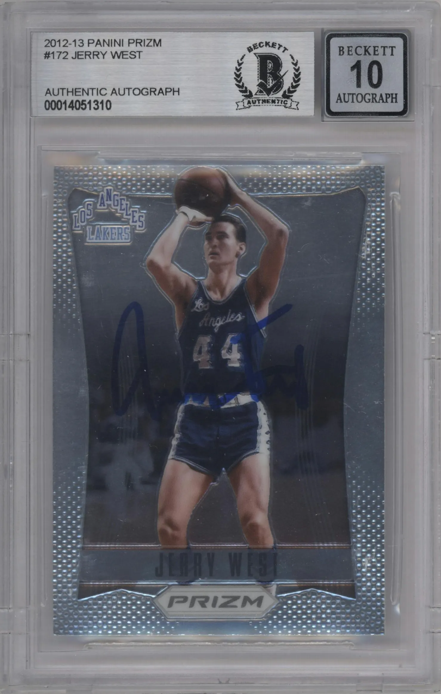 2012 Panini Prizm Jerry West BGS AUTHENTIC #172 BGS