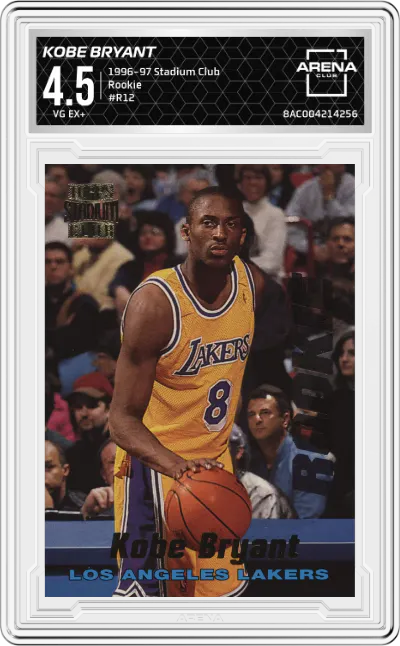 1996 Topps Stadium Club Rookie Kobe Bryant #R12 ARENA CLUB 4.5