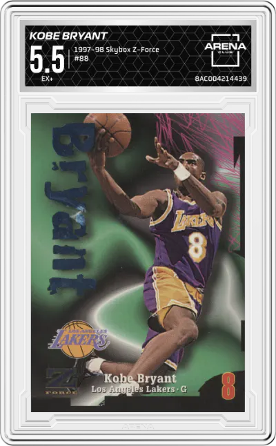 1997 Skybox Z-Force Kobe Bryant #88 ARENA CLUB 5.5