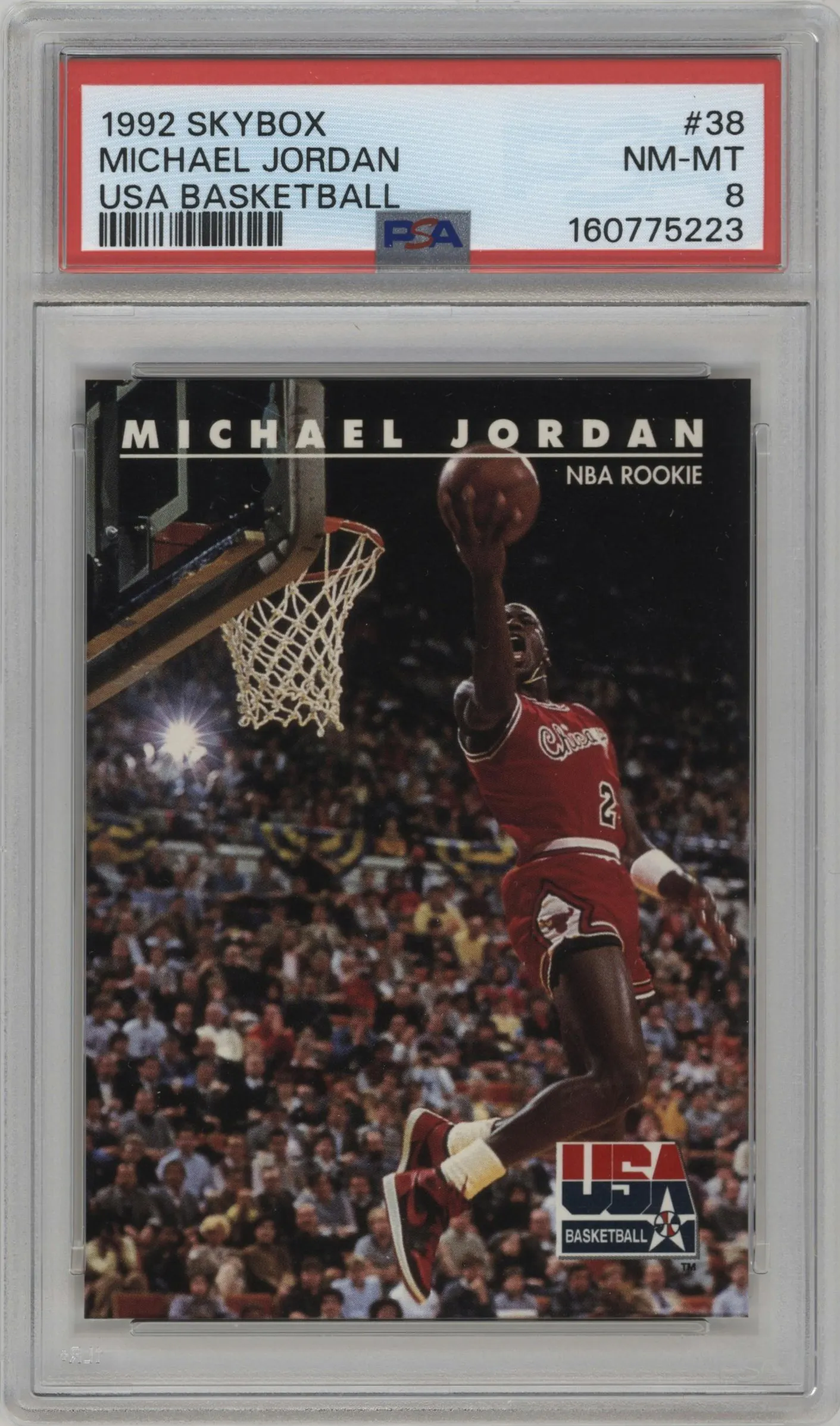1992 Skybox USA Michael Jordan #38 PSA 8