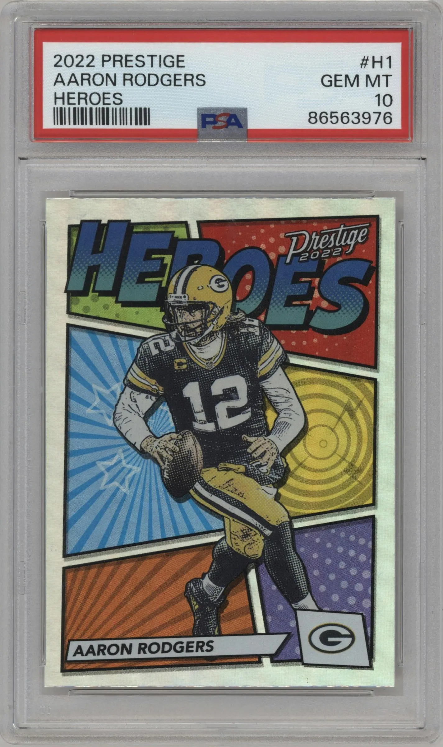 2022 Panini Prestige Heroes Aaron Rodgers #H-1 PSA 10