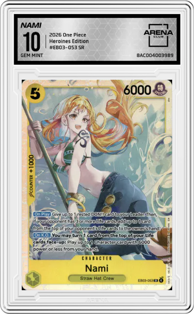 2026 One Piece Heroines Edition Nami SR #EB03-053 SR ARENA CLUB 10
