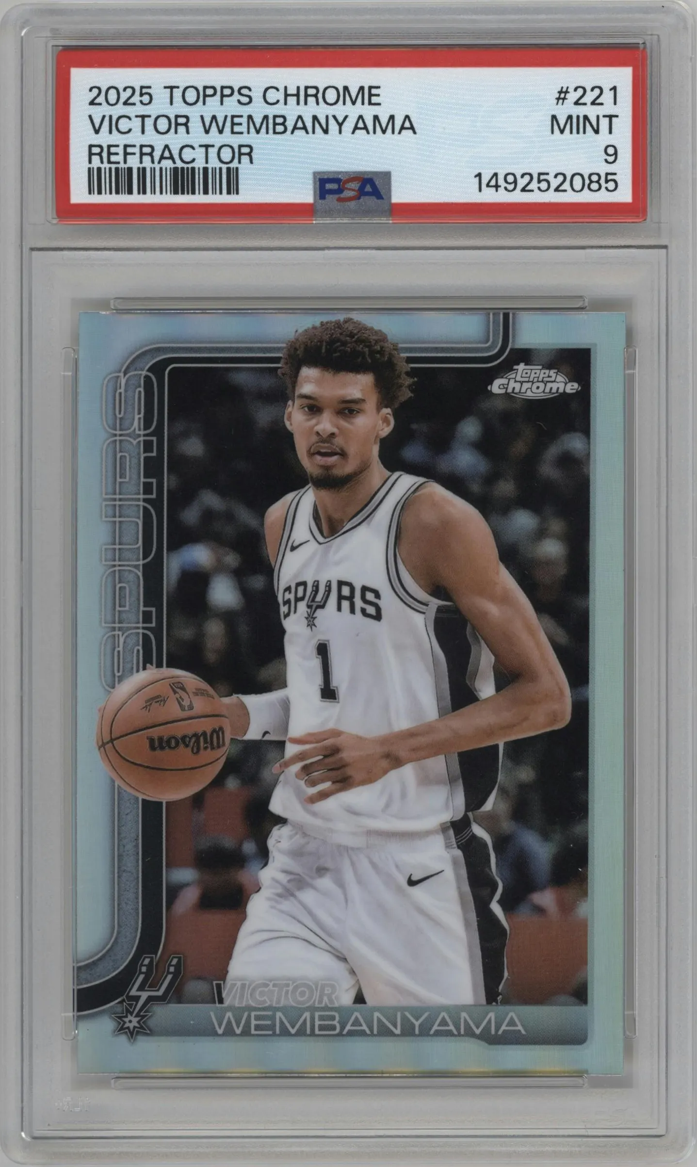 2025 Topps Chrome Victor Wembanyama Refractor #221 PSA 9