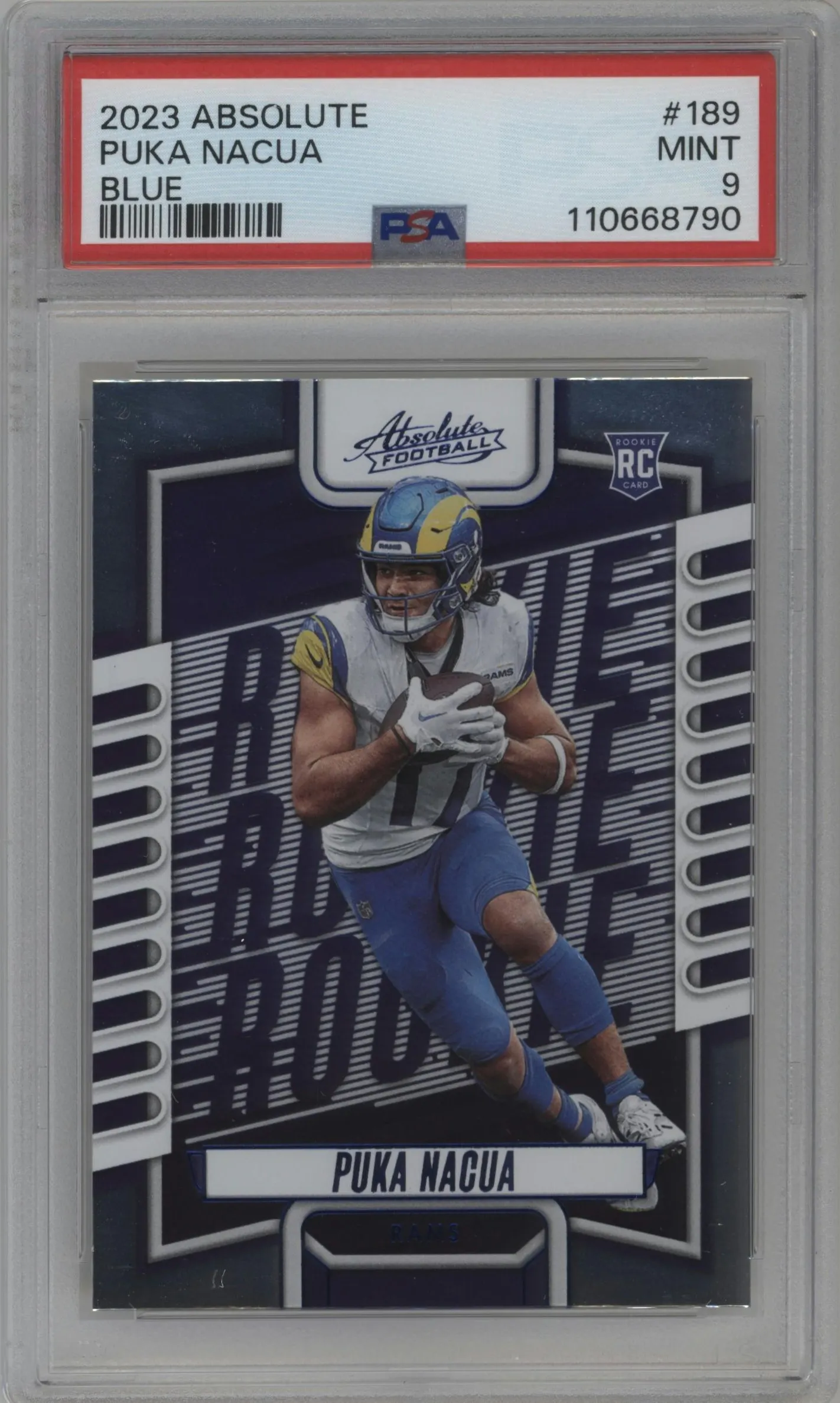 2023 Panini Absolute Puka Nacua Blue #189 PSA 9
