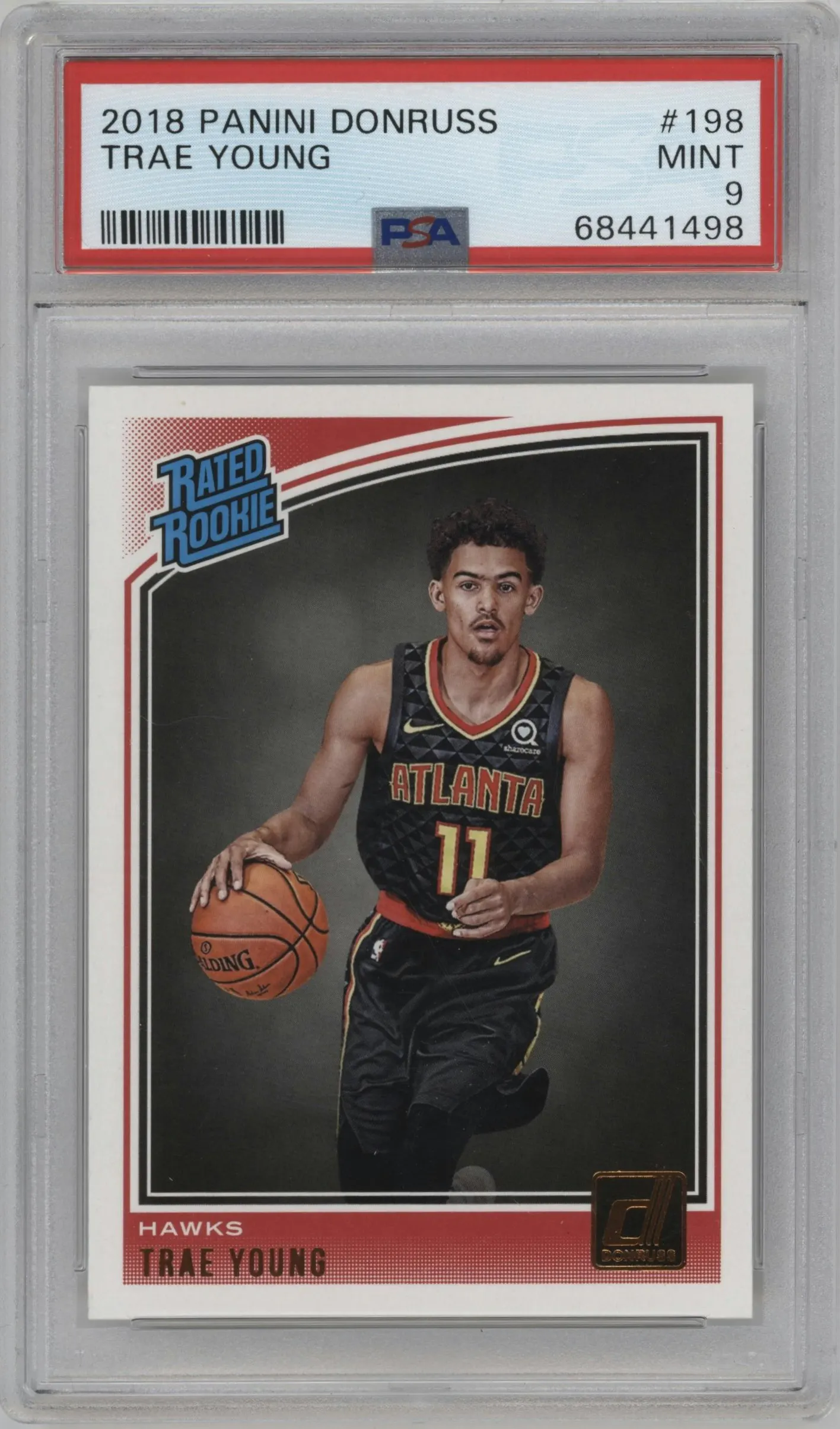 2018 Panini Donruss Rated Rookie Trae Young PSA 9