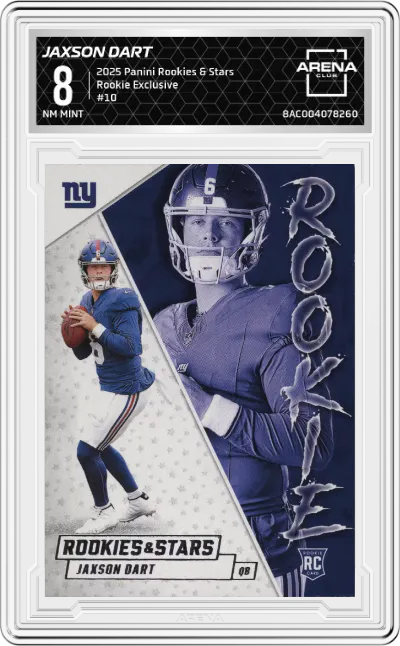 2025 Panini Rookies & Stars Rookie Exclusive Jaxson Dart #10 ARENA CLUB 8