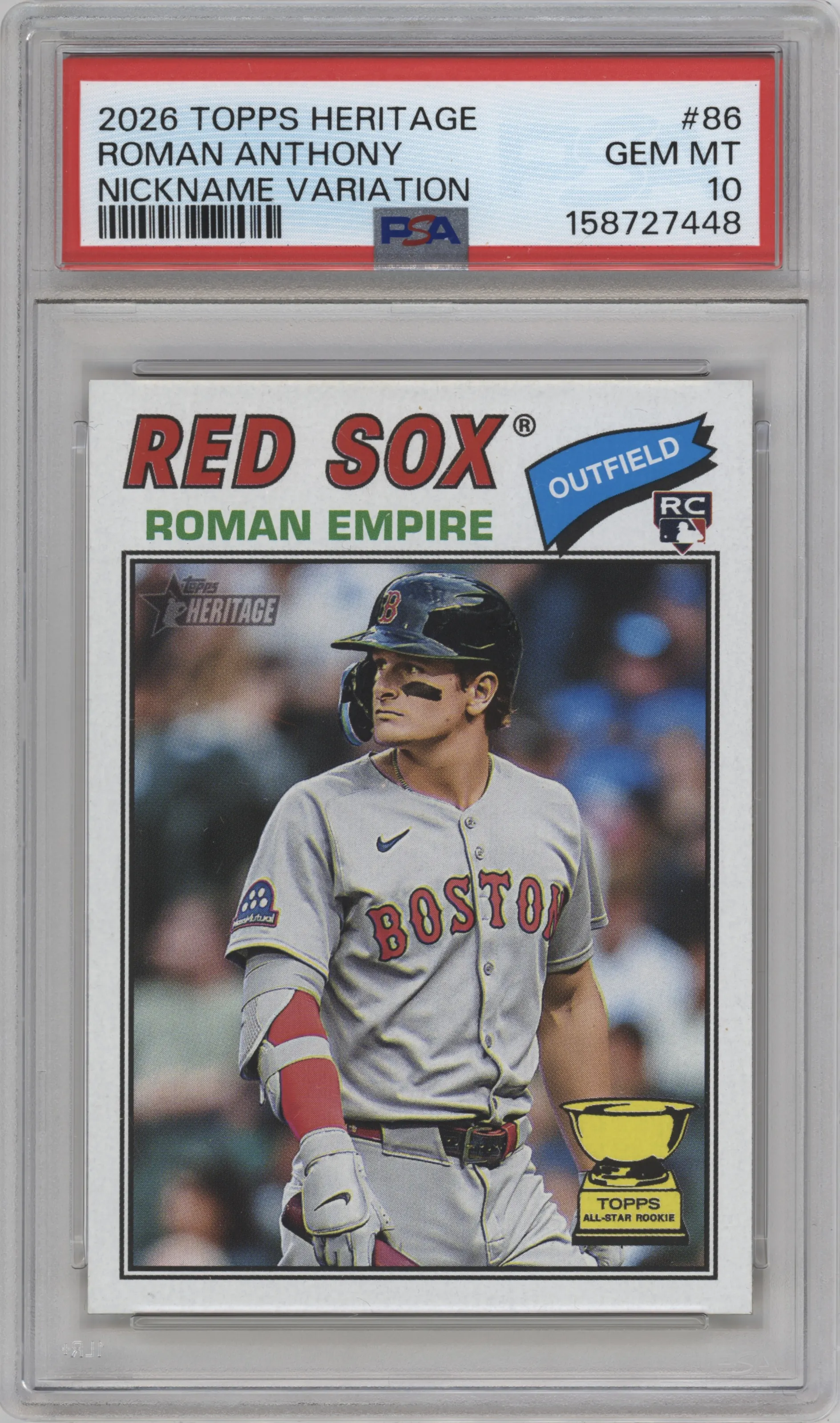 2026 Topps Heritage Nickname Var. Roman Anthony #86 PSA 10