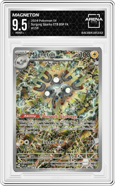 2024 Pokemon SV Magneton Surging Sparks Elite Trainer Box #159 ARENA CLUB 9.5