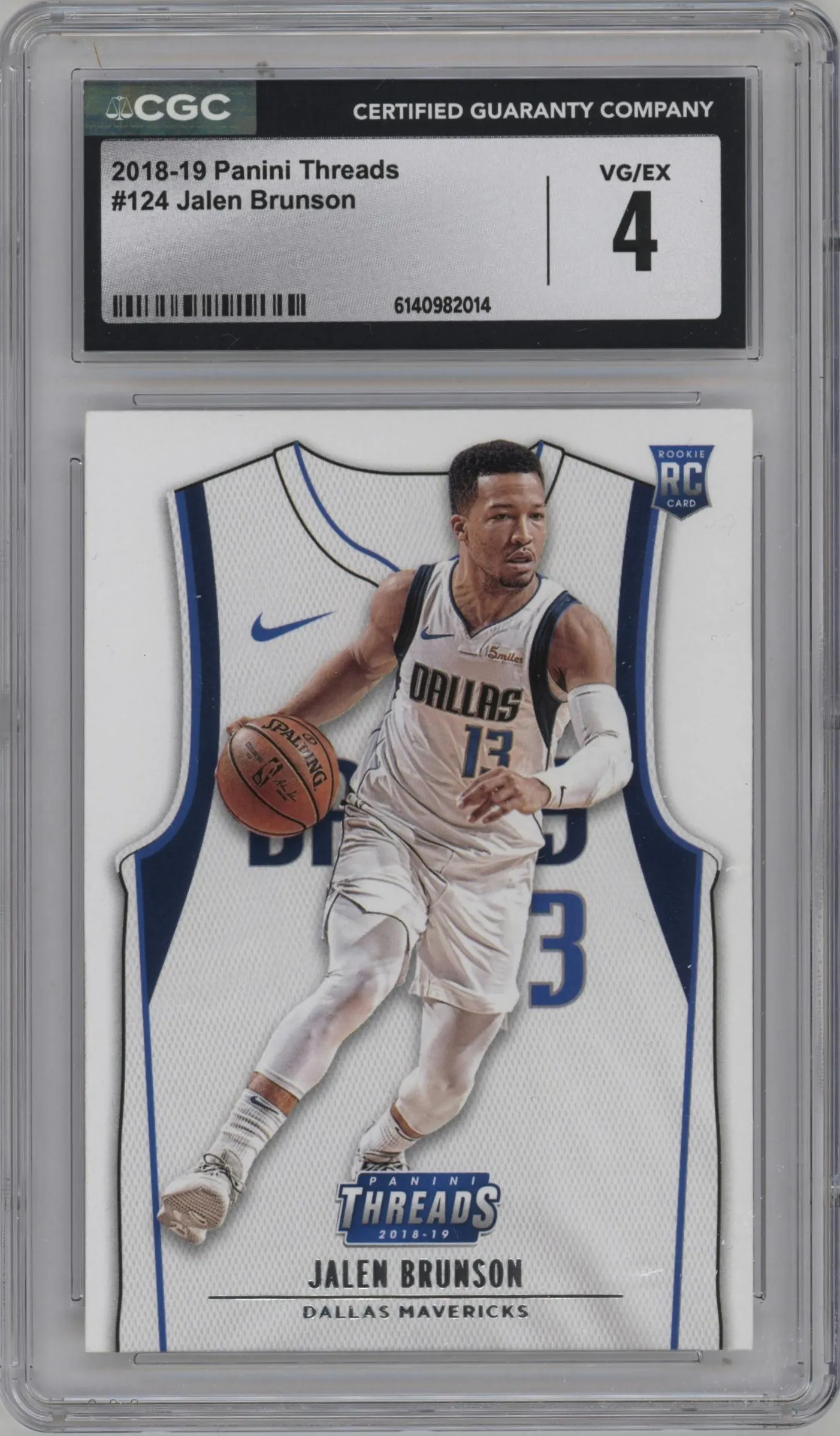 2018 Panini Threads Rke.Assoc.Jrsy. Jalen Brunson CGC 4