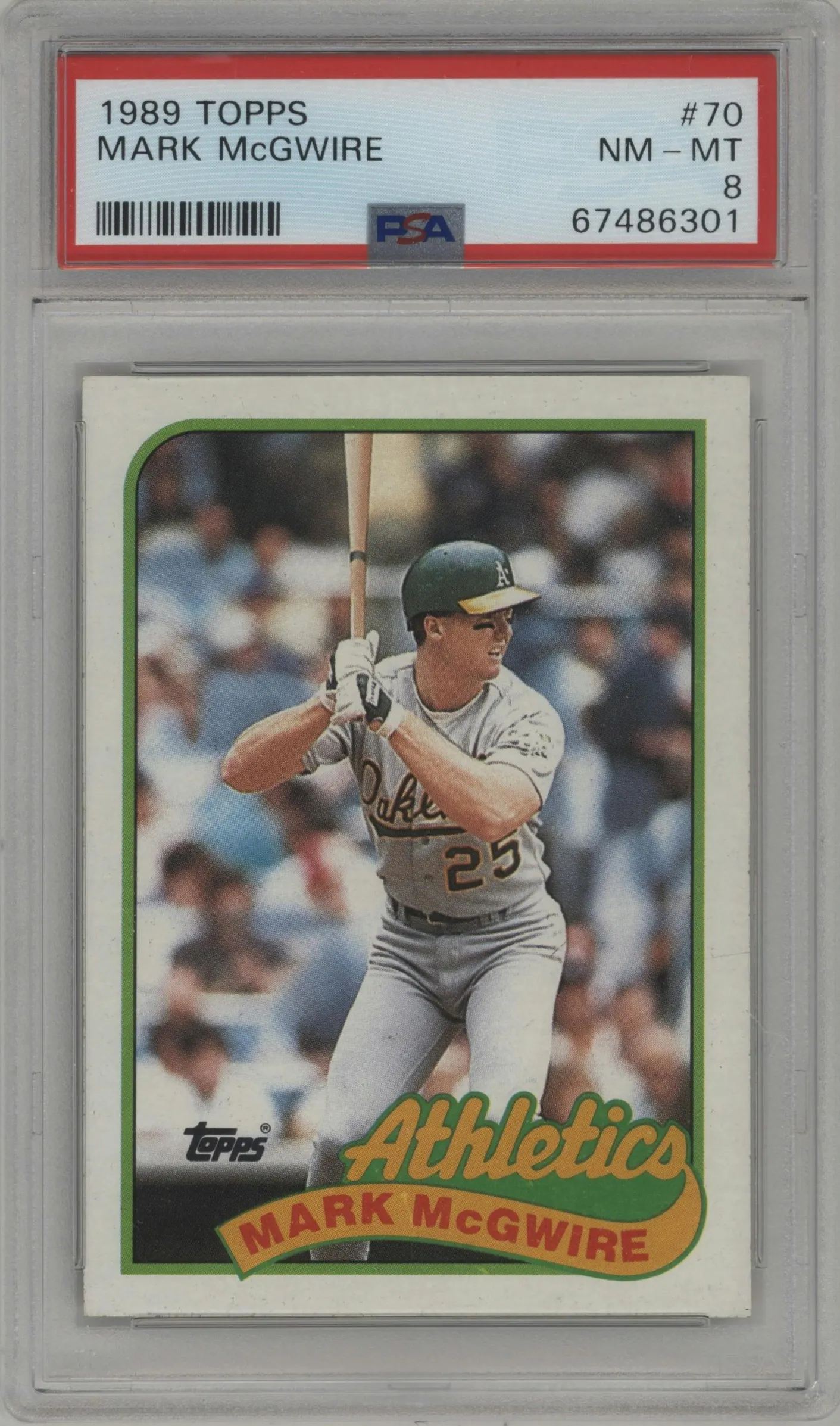 1989 Topps Mark McGwire #70 PSA 8