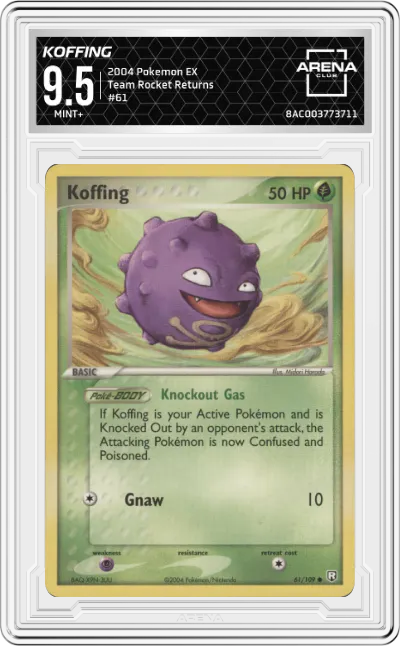 2004 Pokemon EX Team Rocket Returns Koffing ARENA CLUB 9.5