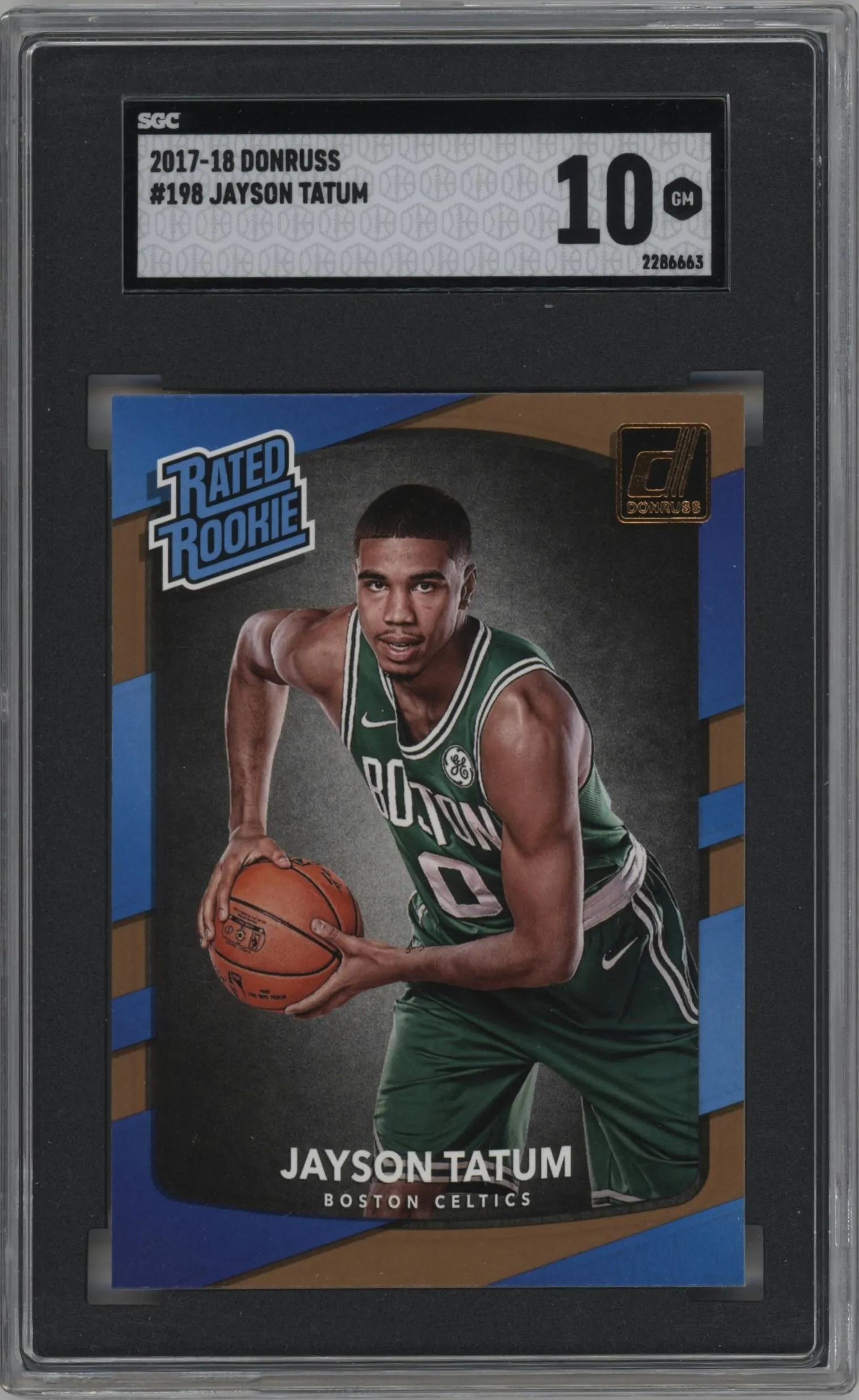 2017 Panini Donruss Rated Rookie Jayson Tatum #198 SGC 10