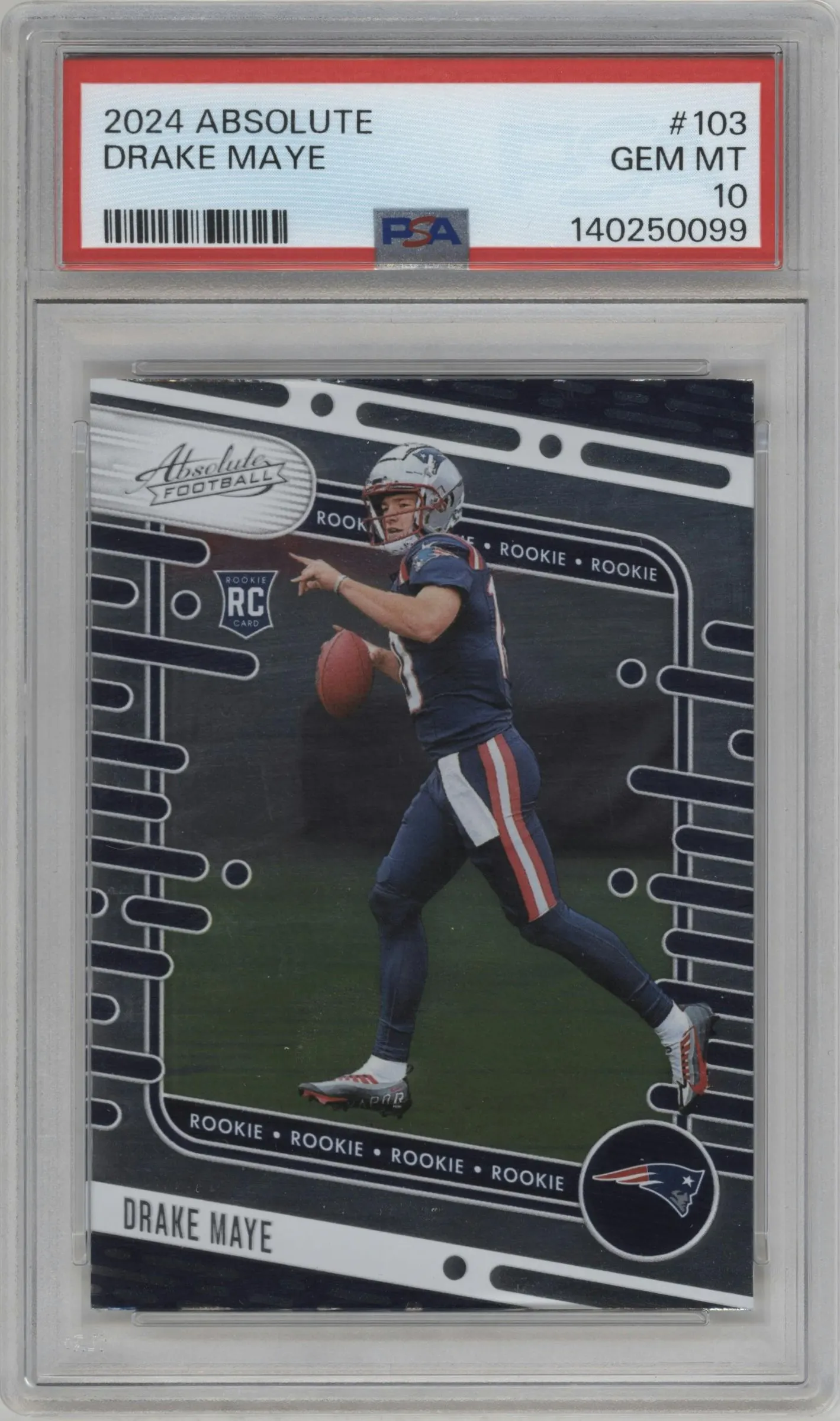 2024 Panini Absolute Drake Maye Retail PSA 10