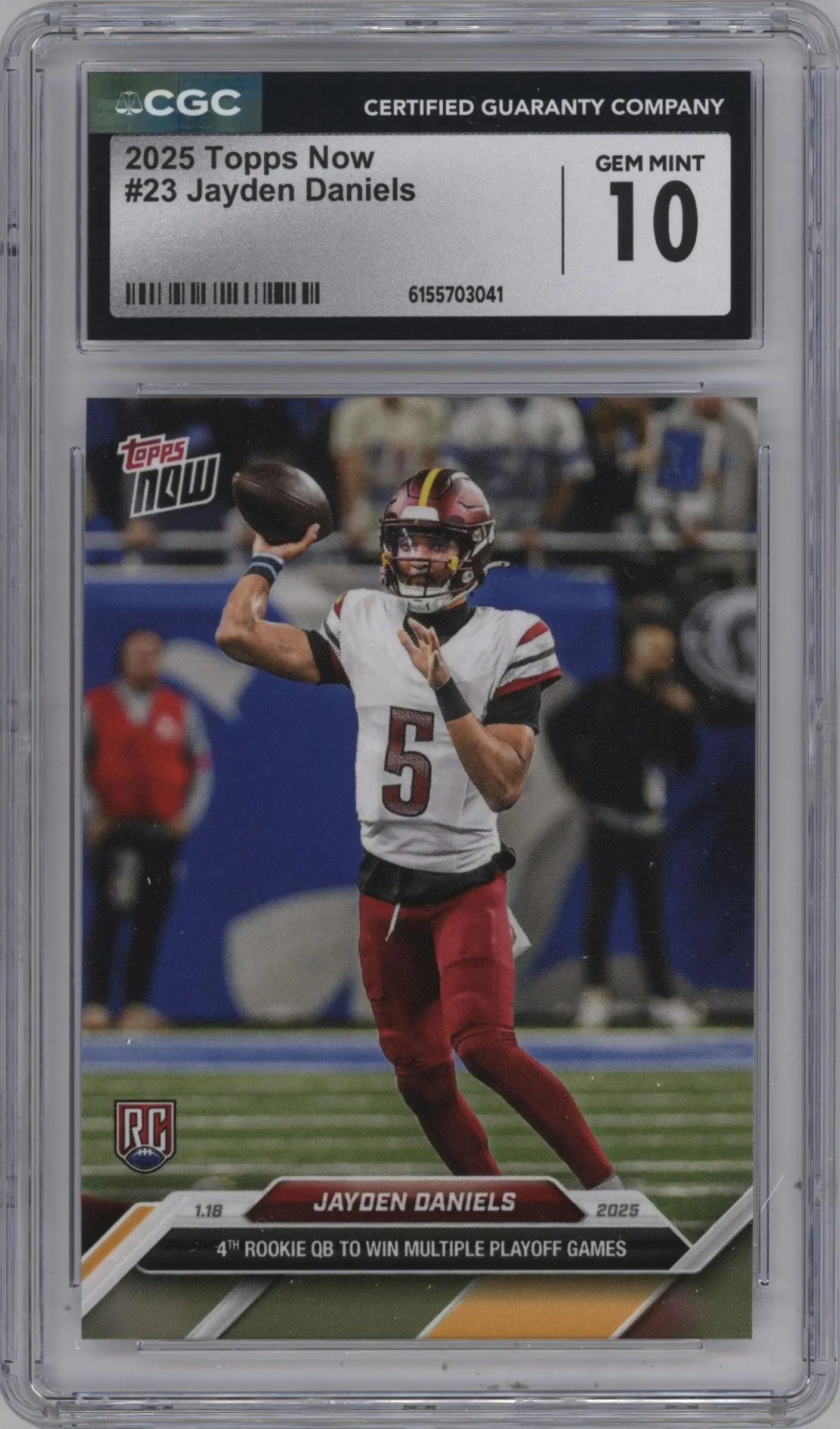 2025 Topps Now Jayden Daniels #23 CGC 10