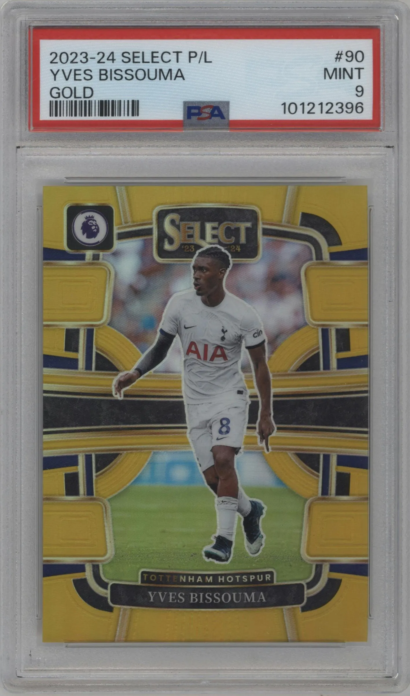 2023 Panini Select Premier League Yves Bissouma Gold #90 PSA 9