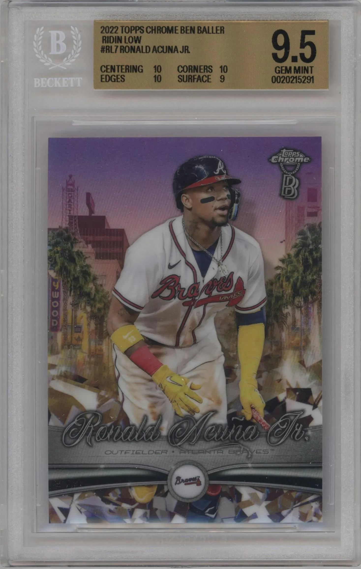 2022 Topps Chrome Ben Baller Ridin' Low Ronald Acuna Jr. #RL-7 BGS 9.5