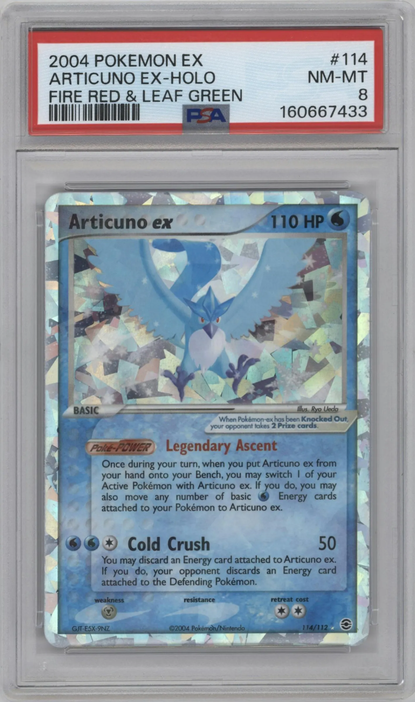 2004 Pokemon EX FR & LG Articuno ex #114 PSA 8