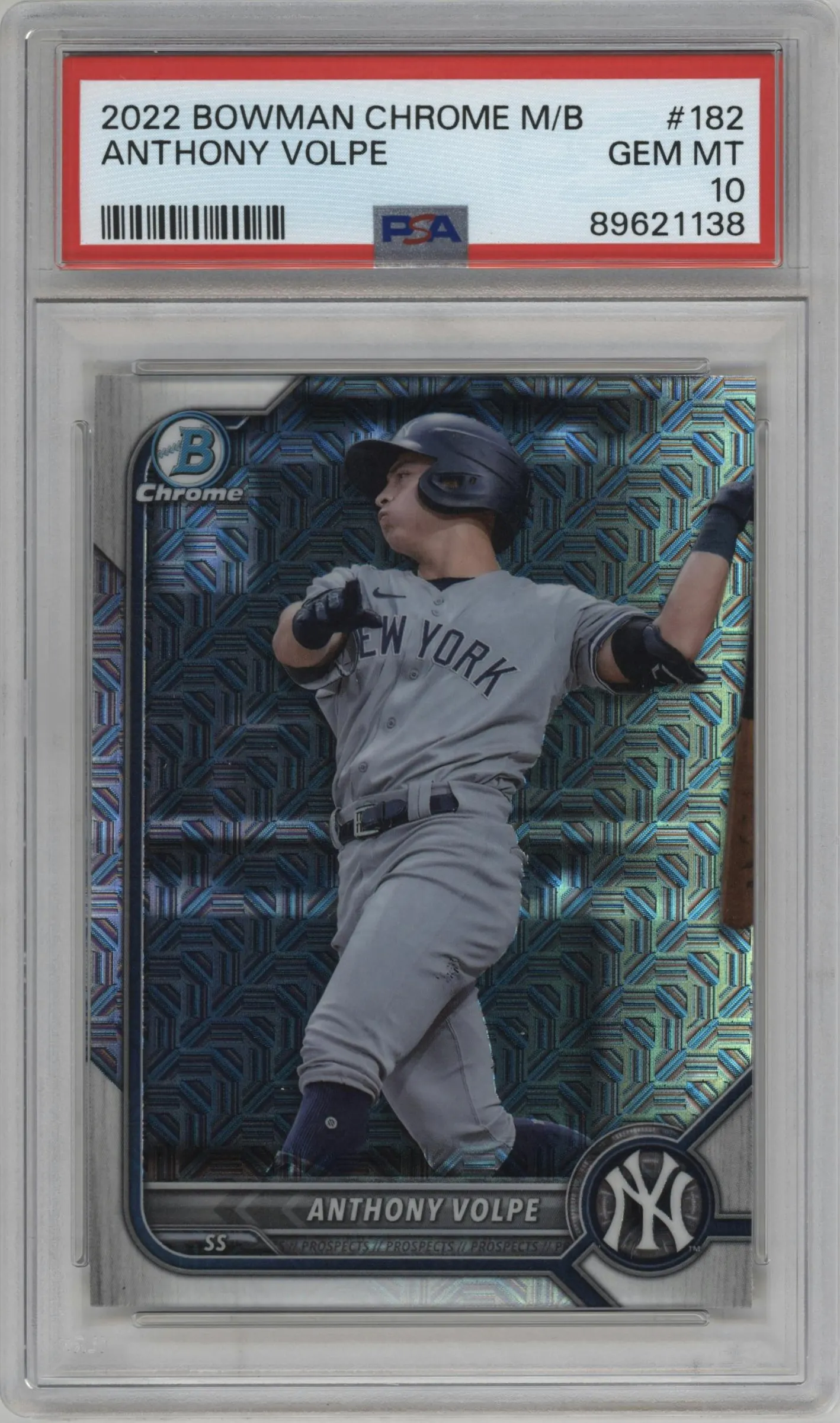 2022 Bowman Chrome Mega Box Anthony Volpe #BCP-182 PSA 10