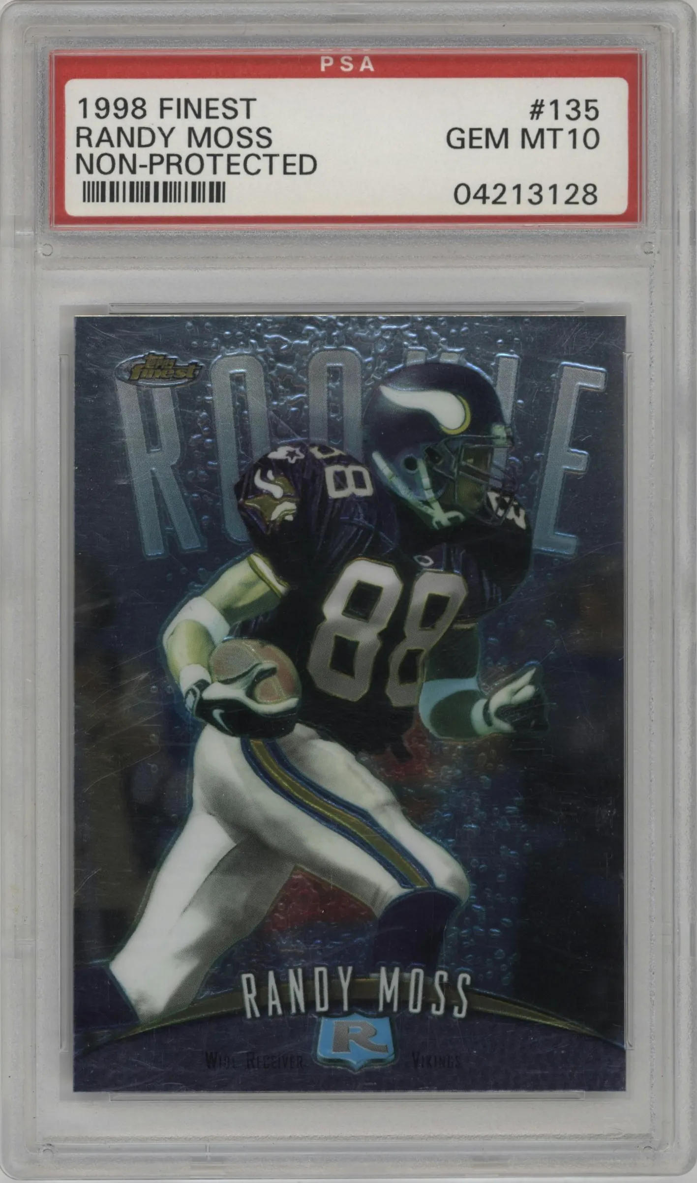 1998 Topps Finest Randy Moss No-Protectors #135 PSA 10