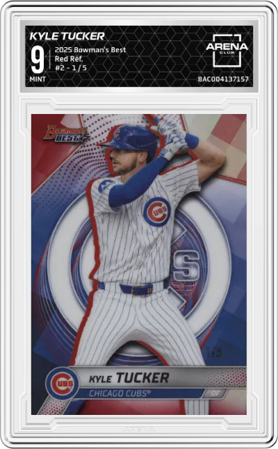 2025 Bowman's Best Kyle Tucker Red Refractors #2 ARENA CLUB 9