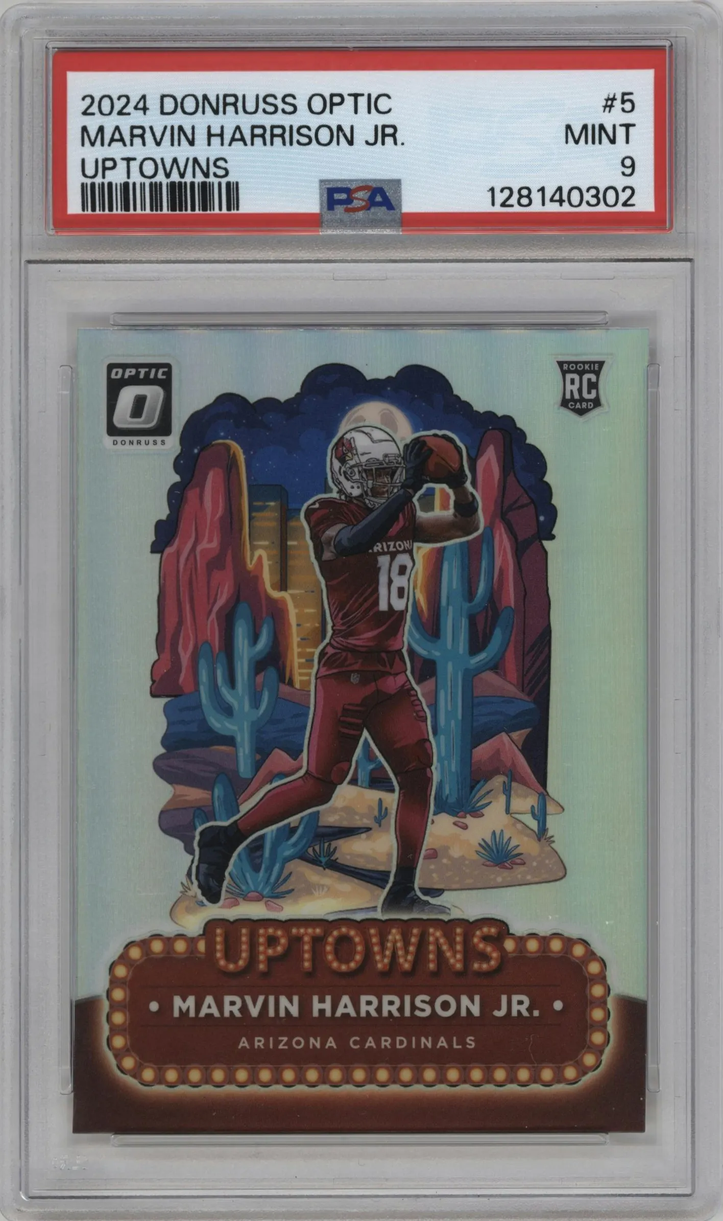 2024 Donruss Optic Uptowns Marvin Harrison Jr. #5 PSA 9