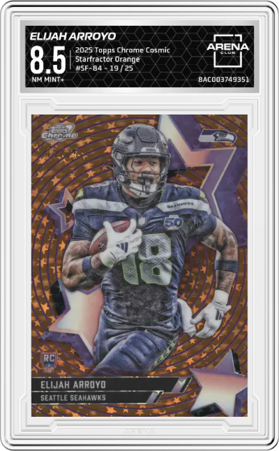 2025 Topps Chrome Cosmic Starfractor Elijah Arroyo Orange #SF-84 ARENA CLUB 8.5