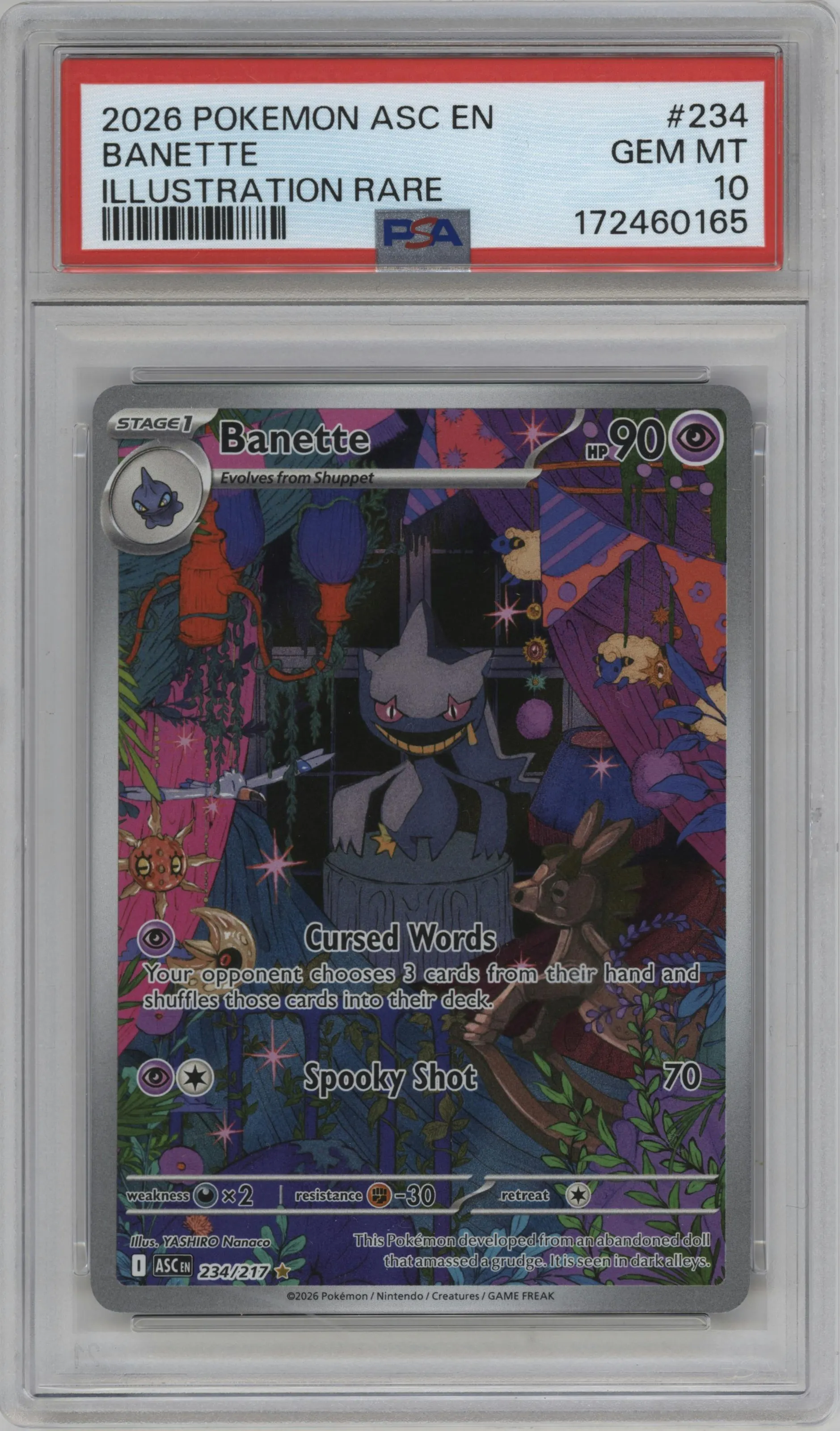 2026 Pokemon Mega Evolution Ascended Heroes Banette #234 PSA 10