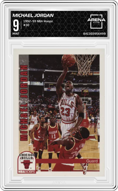 1992 NBA Hoops Michael Jordan #30 ARENA CLUB 9