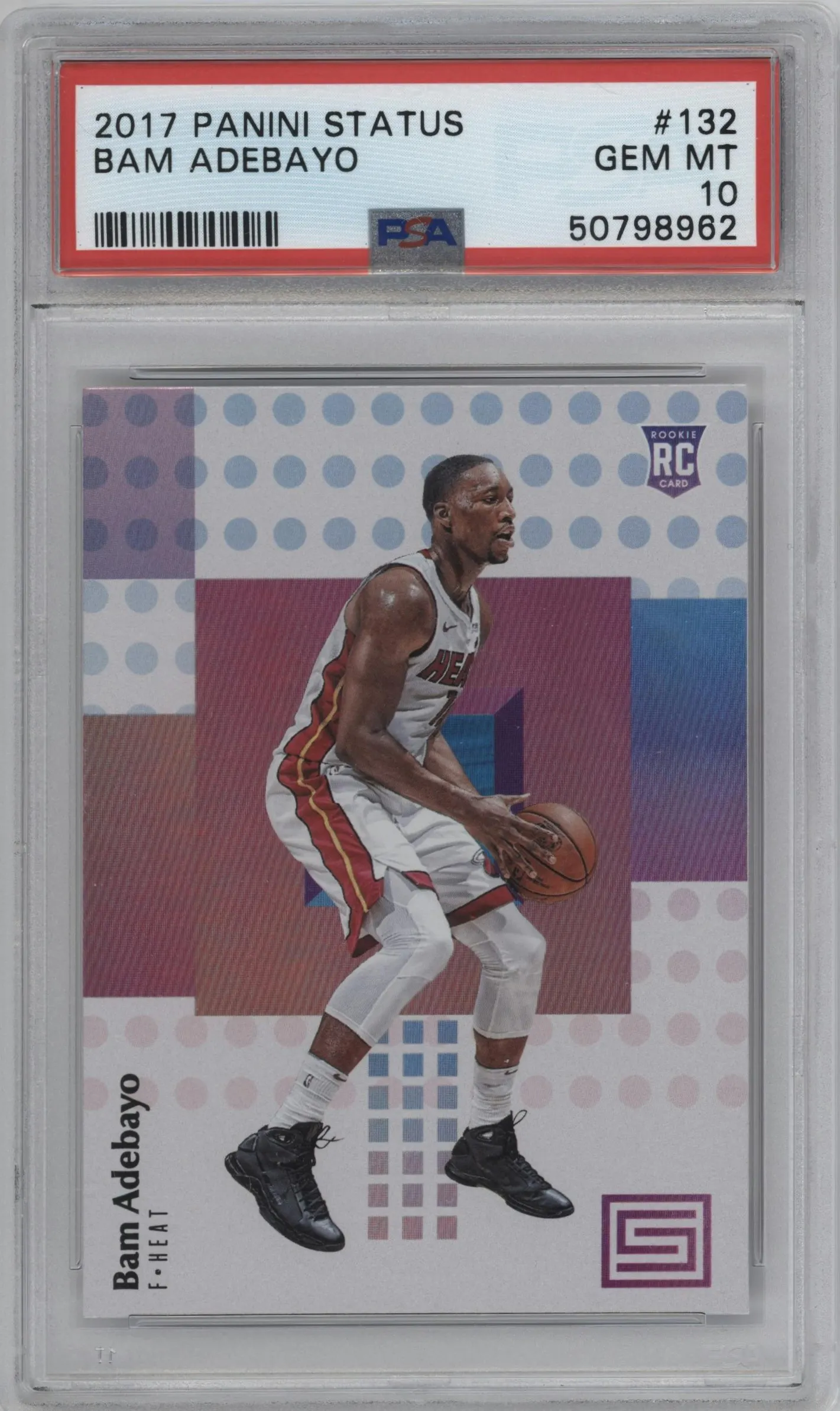2017 Panini Status Bam Adebayo #132 PSA 10