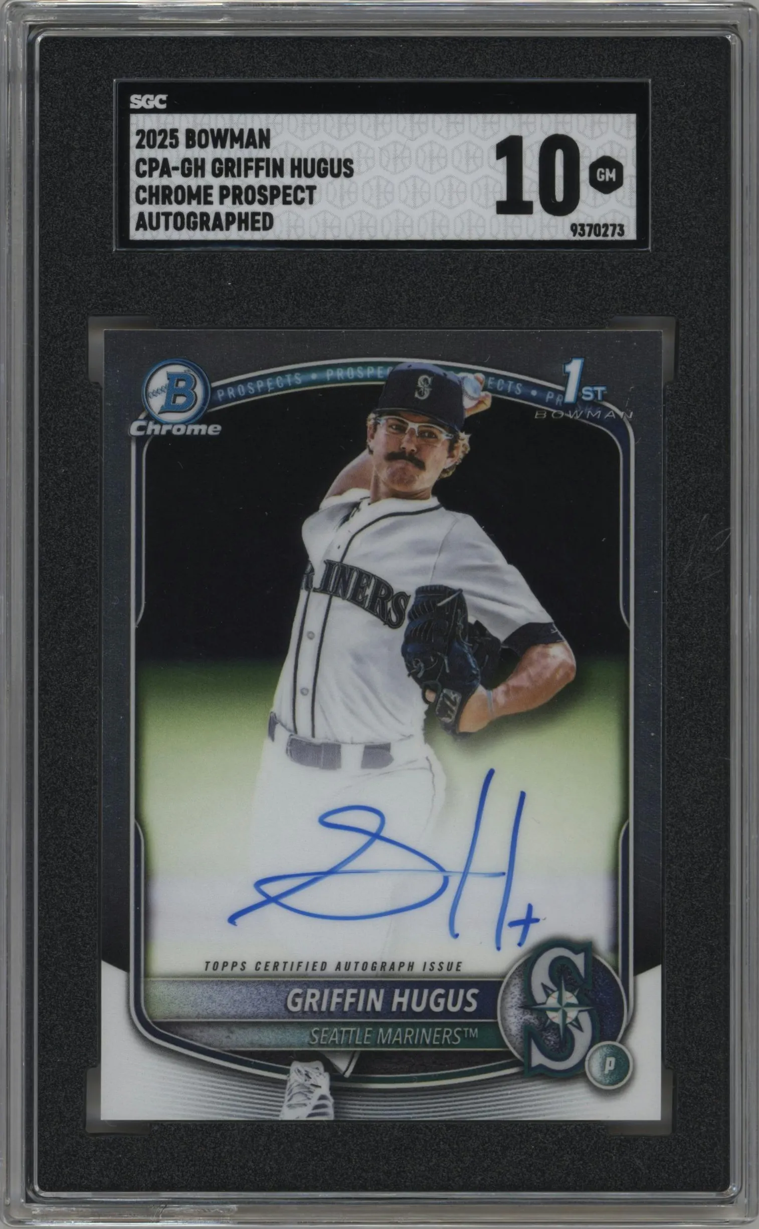 2025 Bowman Draft Chr.Pros.Auto Griffin Hugus SGC 10