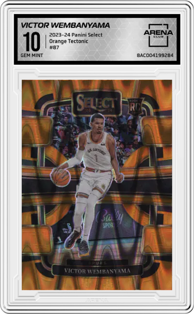 2023 Panini Select Victor Wembanyama Orange Tectonic #87 ARENA CLUB 10