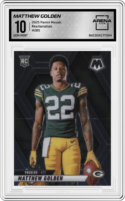 2025 Panini Mosaic Rke.Variation Matthew Golden #285 ARENA CLUB 10