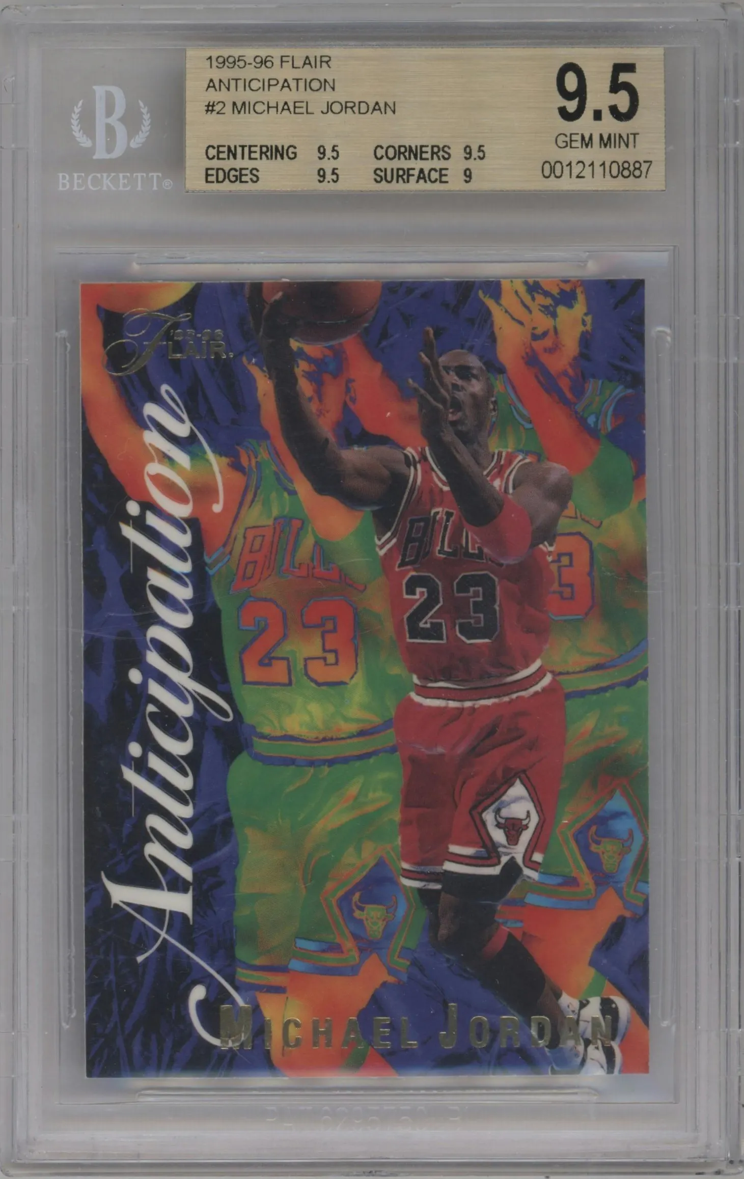 1995 Flair Anticipation Michael Jordan #2 BGS 9.5