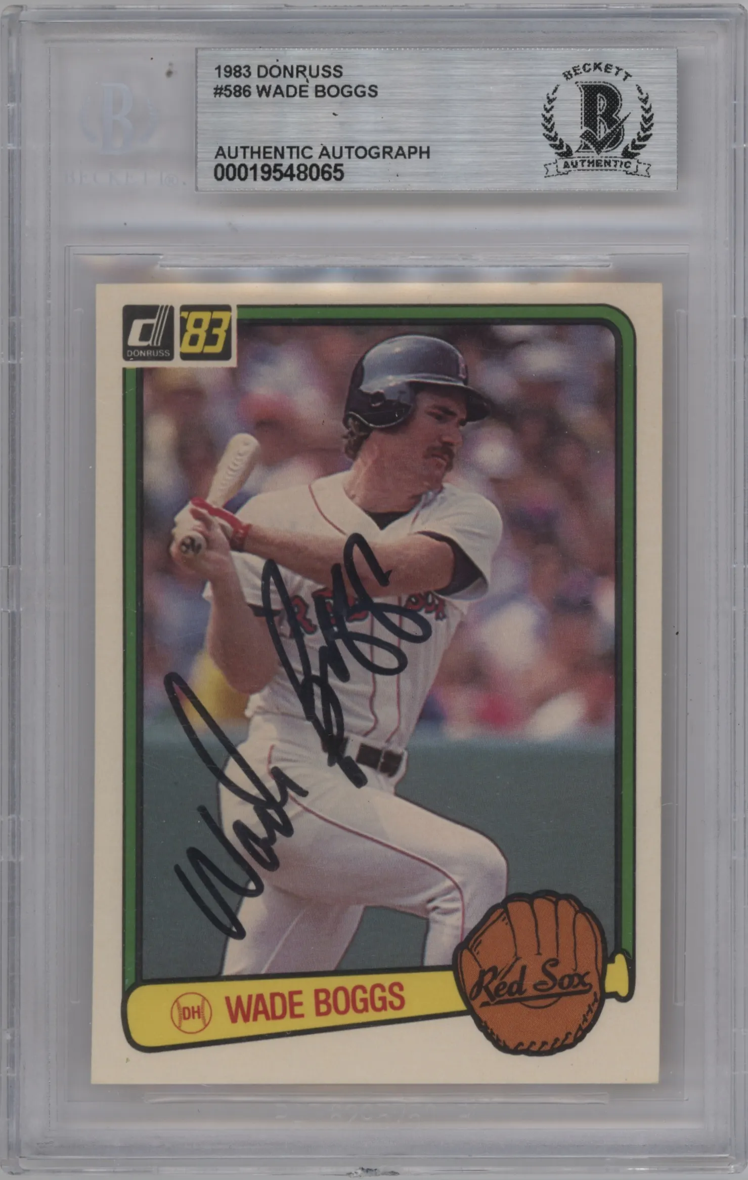 1983 Donruss Wade Boggs BGS AUTHENTIC #586 BGS