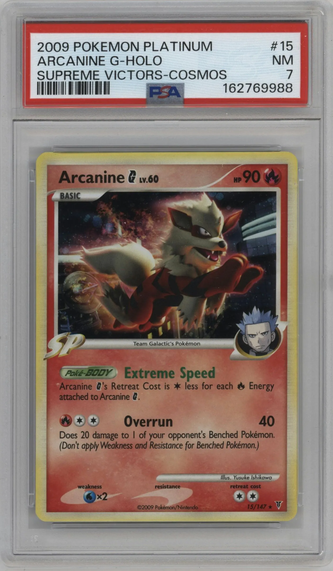 2009 Pokemon Platinum Supreme Victors Arcanine G #15 PSA 7