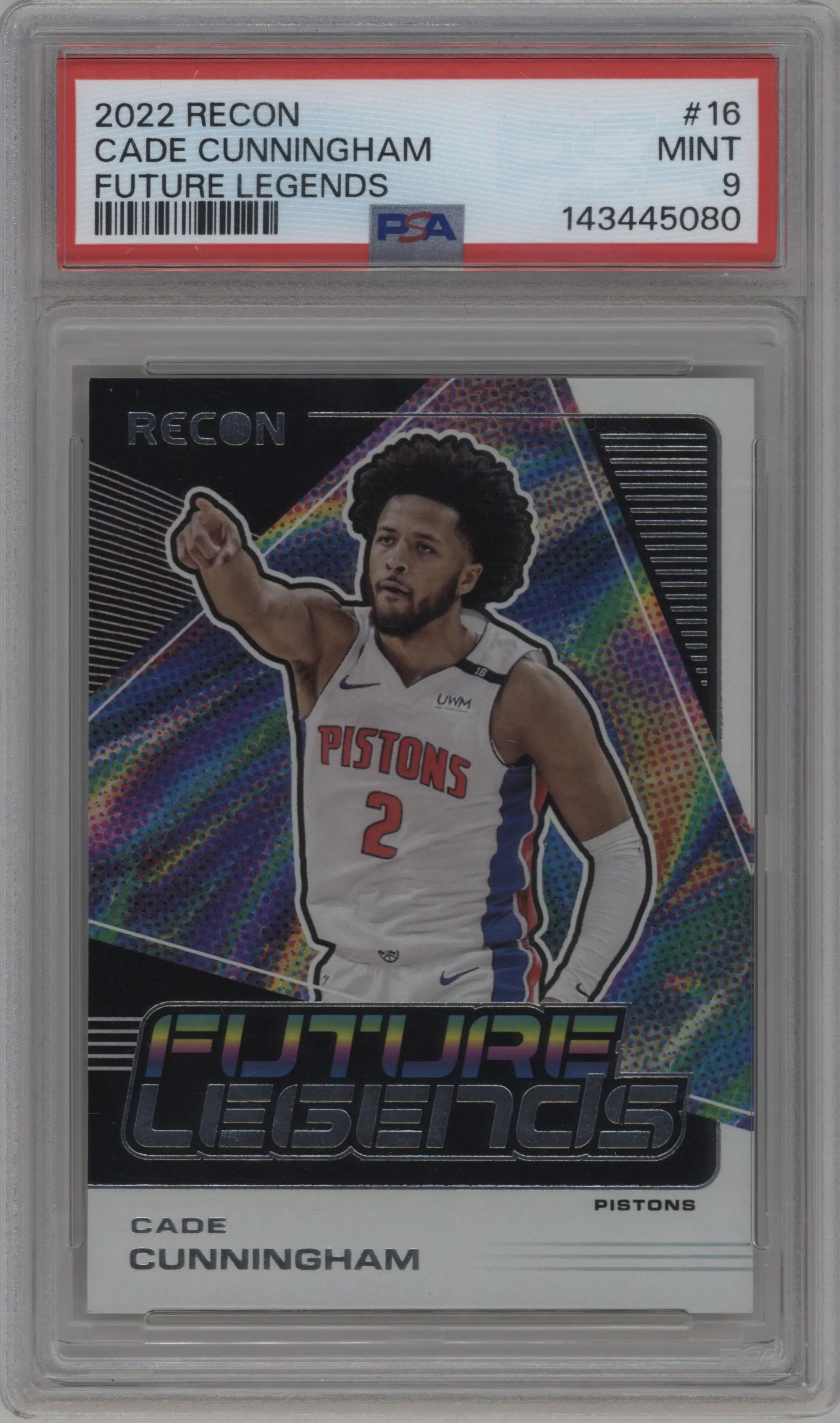2022 Panini Recon Future Legends Cade Cunningham PSA 9