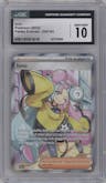 Iono from the 2023 Pokemon SV set graded by CSG and given an overall grade of 10.