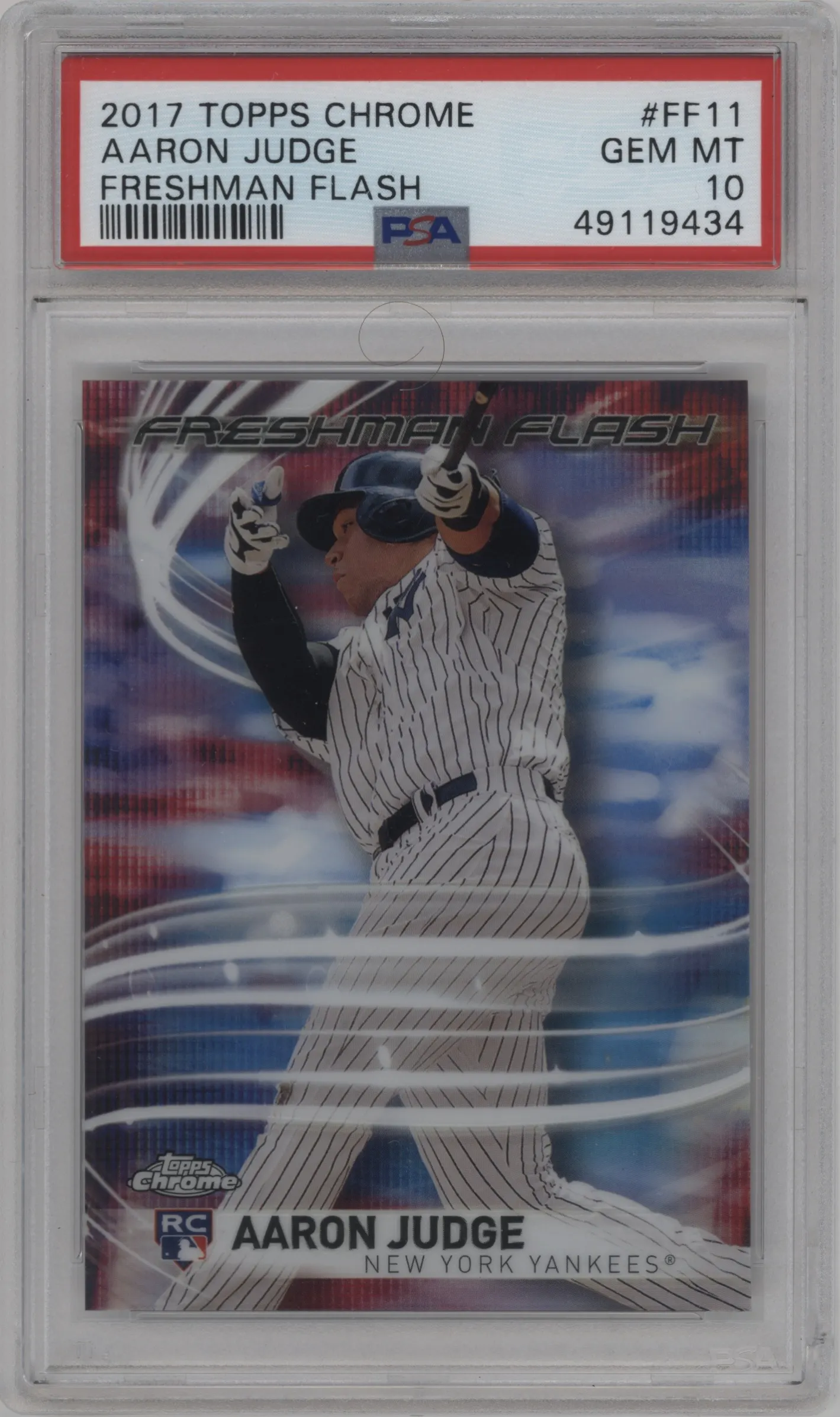 2017 Topps Chrome Freshman Flash Aaron Judge #FF-11 PSA 10