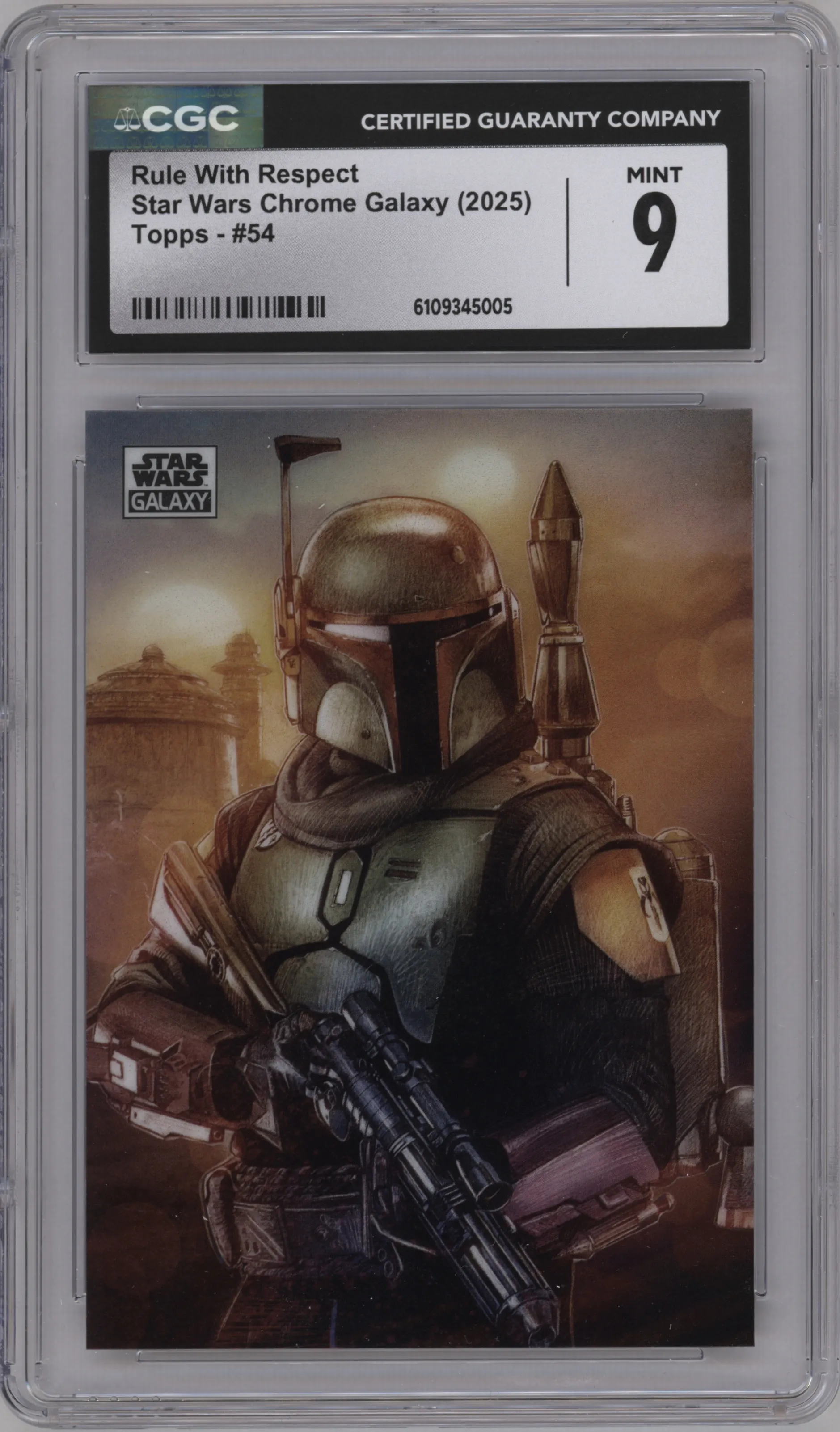 2025 Topps Chrome Star Wars Galaxy Rule With Respect CGC 9