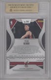 Tyler Herro from the 2019-20 Panini Prizm set featuring a Choice Red parallel graded by Beckett and given an overall grade of 9.5.