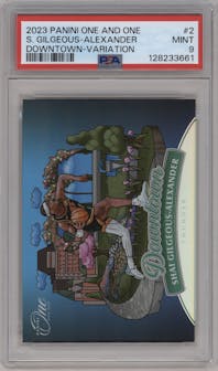 Shai Gilgeous-Alexander from the 2023-24 Panini One and One set graded by PSA and given an overall grade of 9.