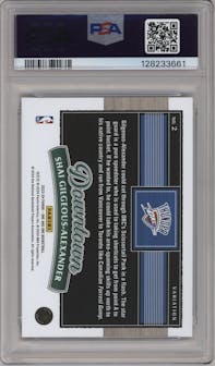 Shai Gilgeous-Alexander from the 2023-24 Panini One and One set graded by PSA and given an overall grade of 9.