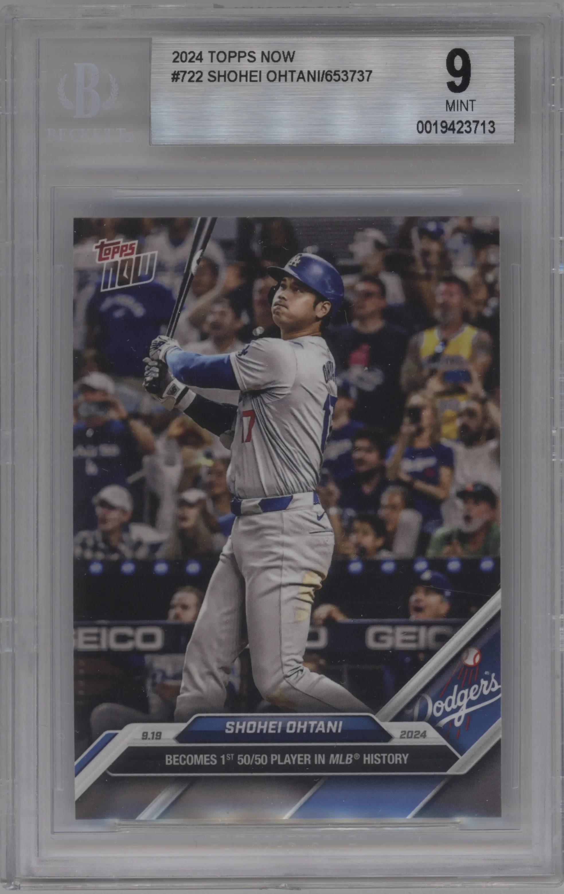 2024 Topps Now Shohei Ohtani BGS 9