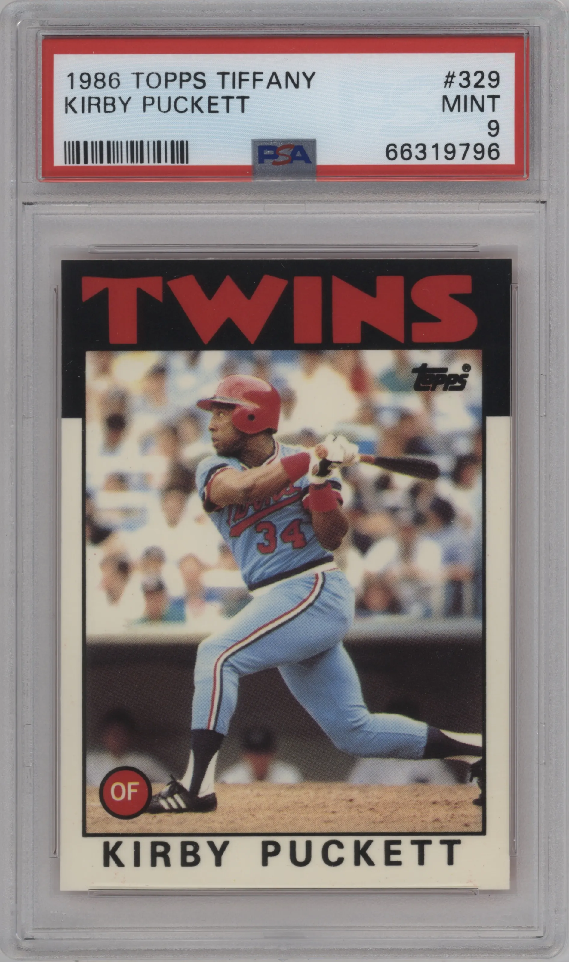 1986 Topps Kirby Puckett Tiffany #329 PSA 9
