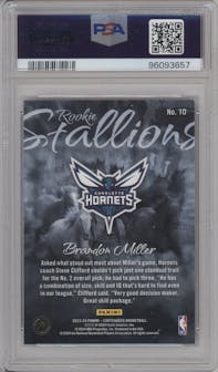Brandon Miller from the 2023-24 Panini Contenders set graded by PSA and given an overall grade of 9.