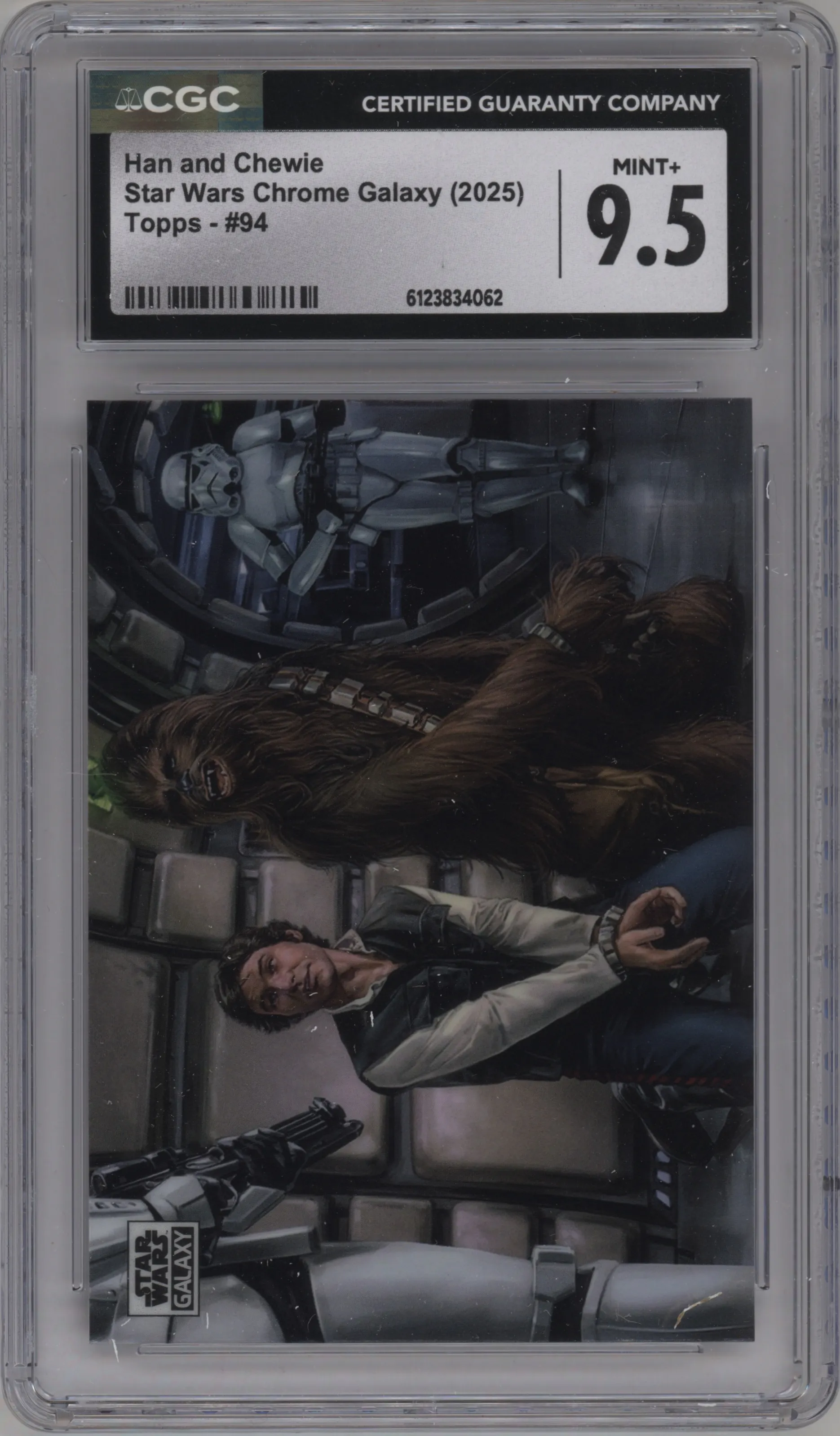 2025 Topps Chrome Star Wars Galaxy Han and Chewie CGC 9.5