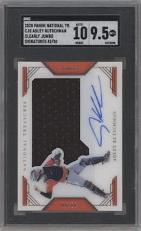Adley Rutschman from the 2021 Panini National Treasures set graded by SGC and given an overall grade of 9.5.
