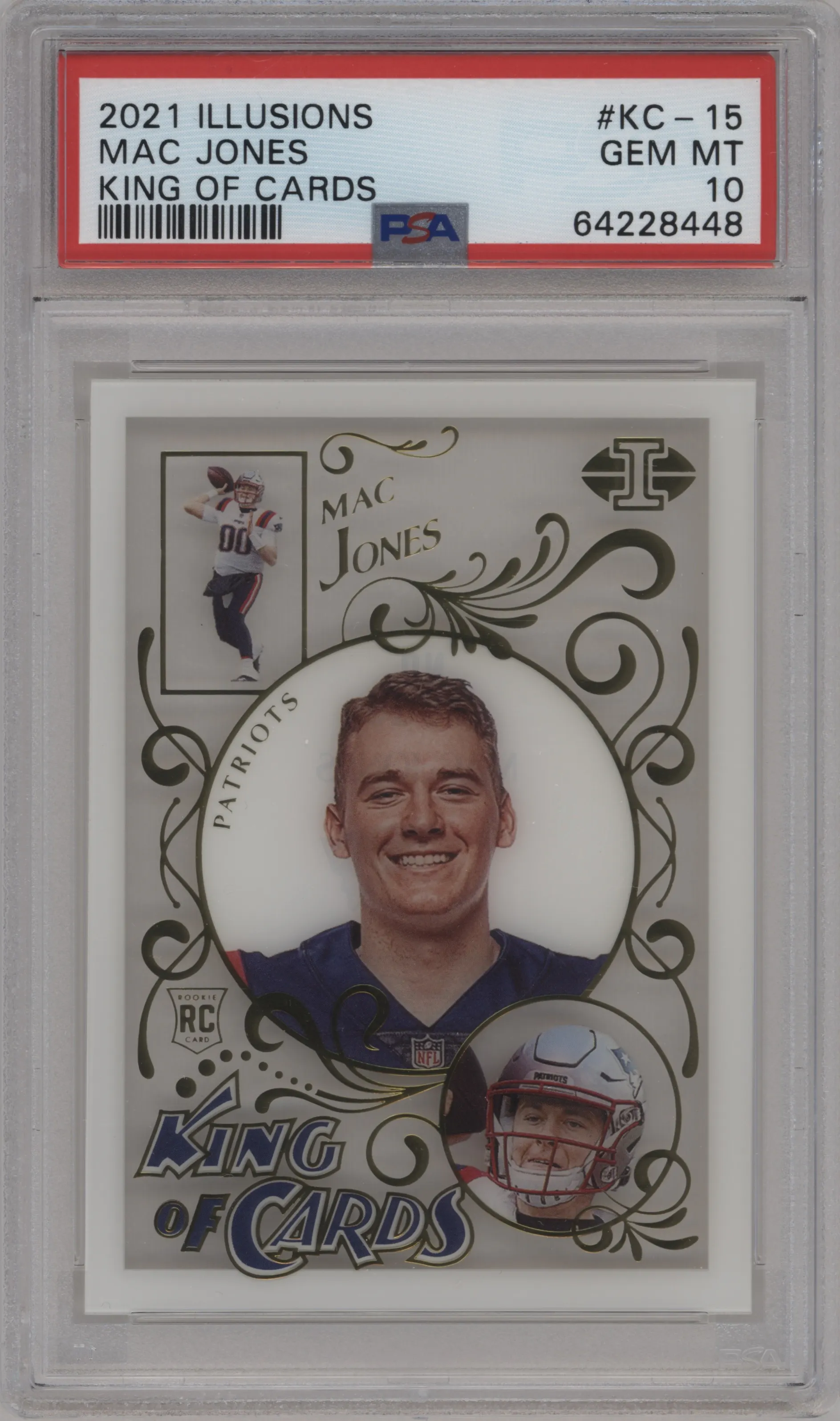 2021 Panini Illusions King of Cards Mac Jones PSA 10